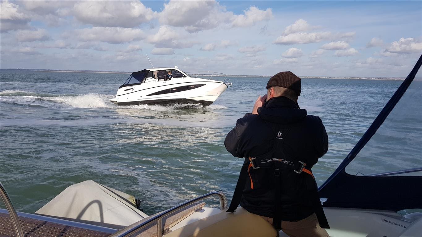 Quicksilver 9m on test with Hamble Powerboat Charters
